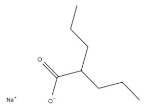 Molecular structure of Sodium Valproate powder Molecular structure of Sodium Valproate powder